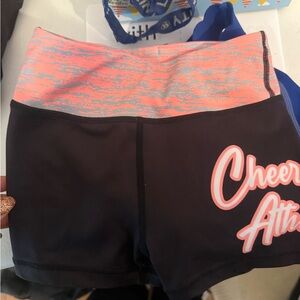 Cheer Athletics Kids Black and Pink Athletic Shorts